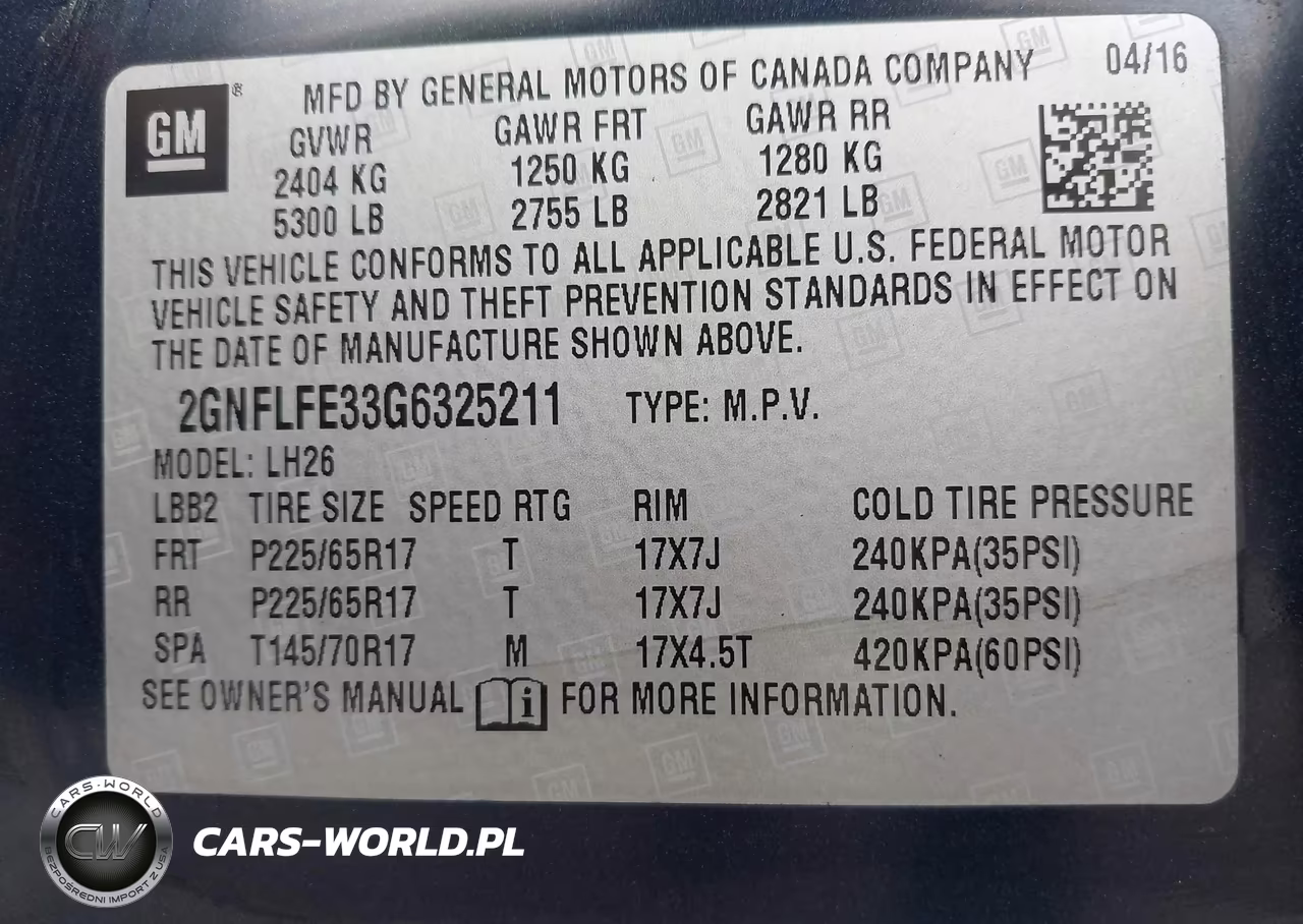 2016 Chevrolet Equinox Lt VIN:2GNFLFE33G6325211 - 9