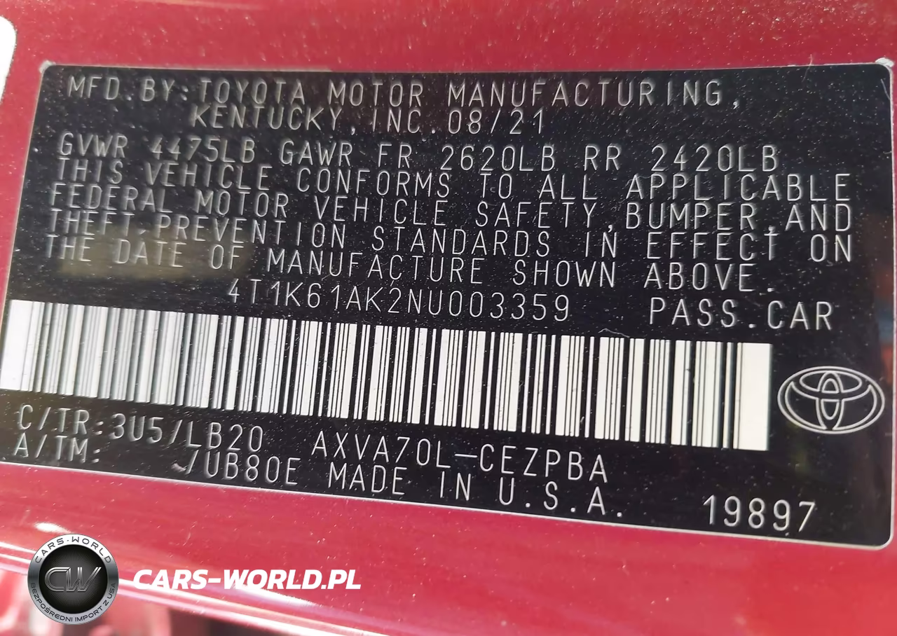 2022 Toyota Camry Xse VIN:4T1K61AK2NU003359 - 9