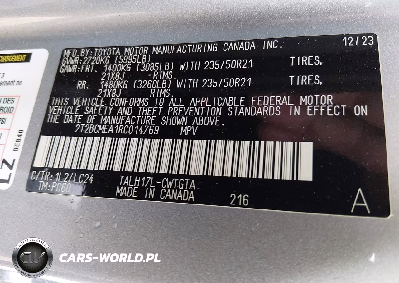 2024 Lexus Rx 500H F Sport Performance VIN:2T2BCMEA1RC014769 - 9