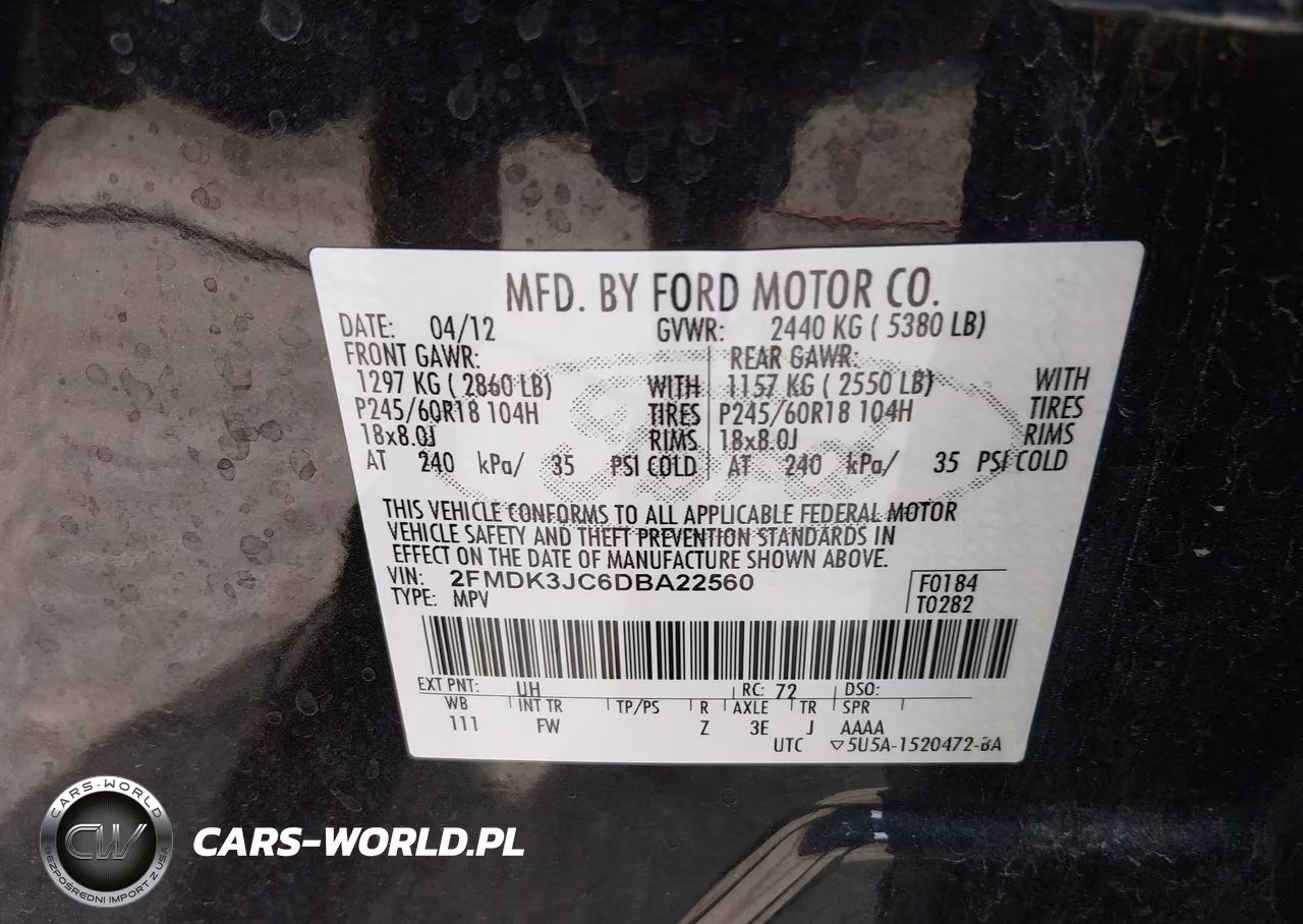 2013 Ford Edge Sel VIN:2FMDK3JC6DBA22560 - 9
