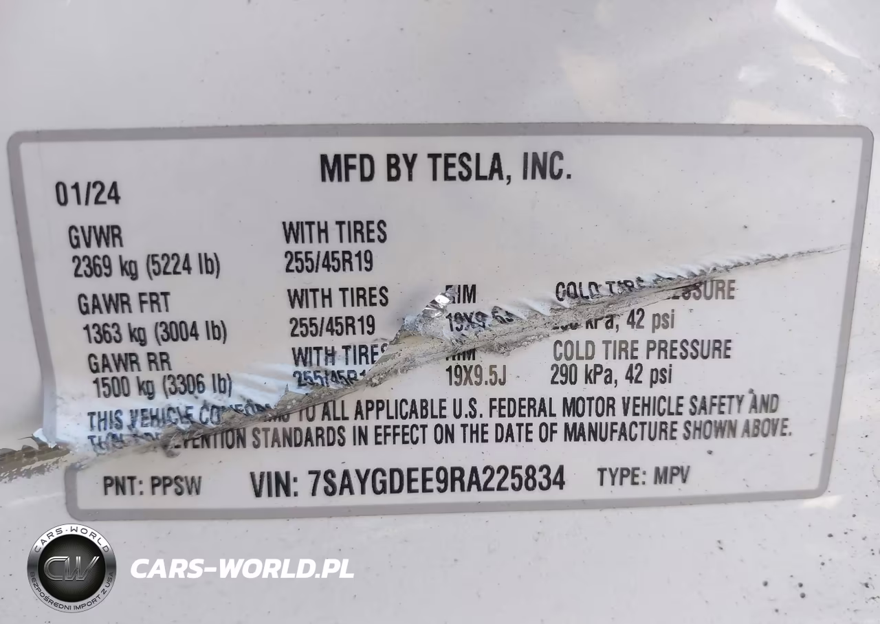 2024 Tesla Model Y Long Range Dual Motor All-Wheel Drive VIN:7SAYGDEE9RA225834 - 9