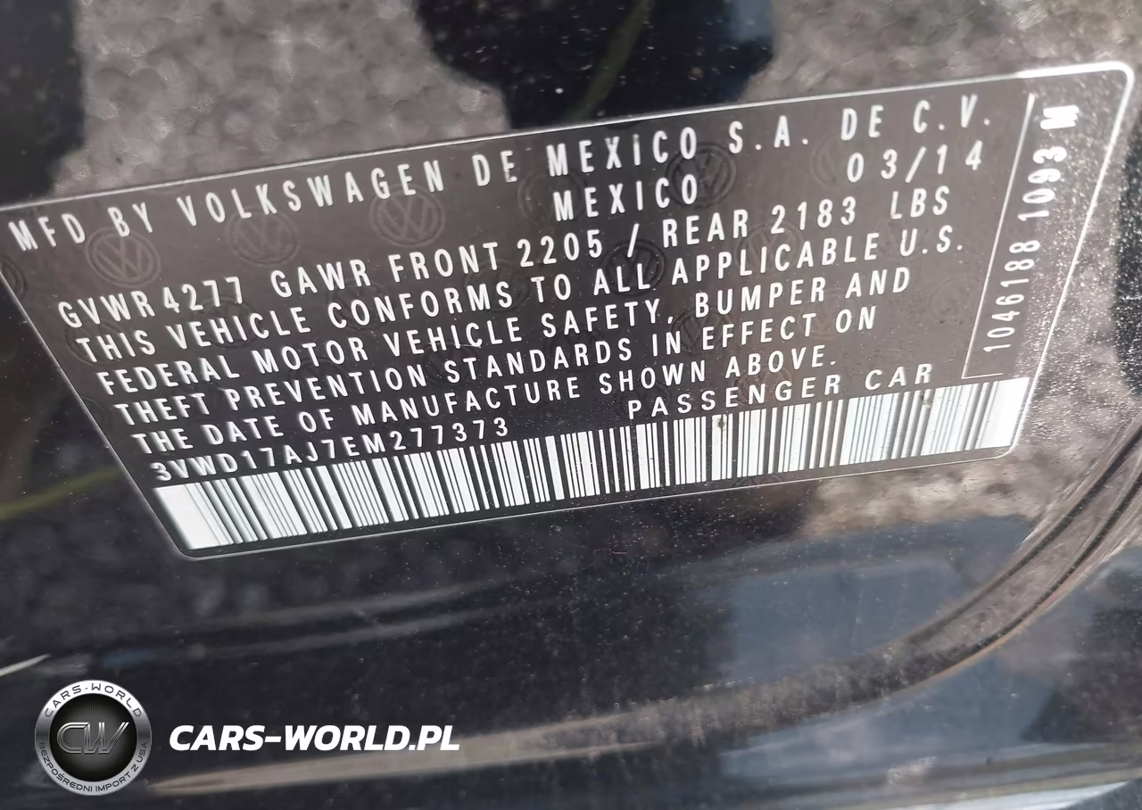 2014 Volkswagen Jetta 1.8T Se VIN:3VWD17AJ7EM277373 - 9