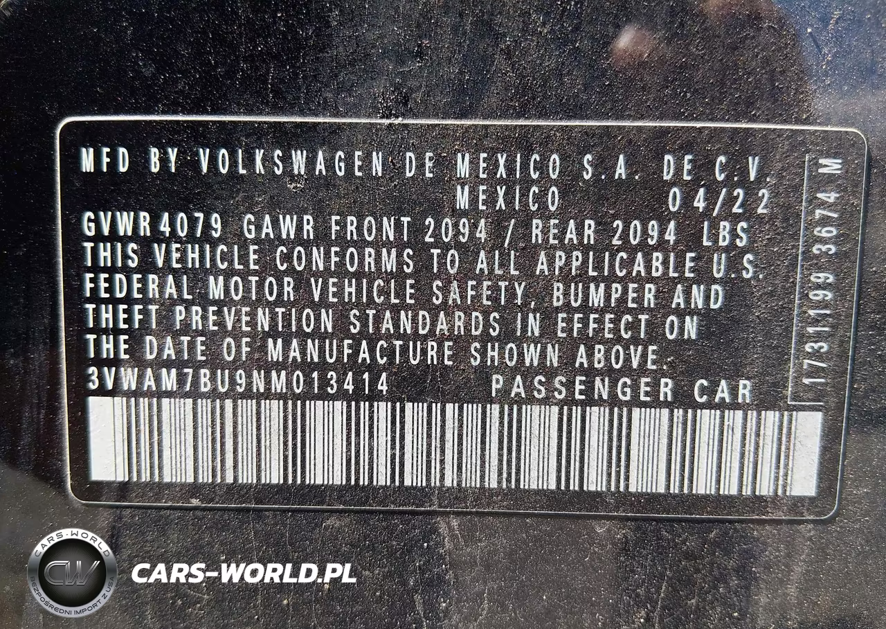 2022 Volkswagen Jetta 1.5T Sport VIN:3VWAM7BU9NM013414 - 9