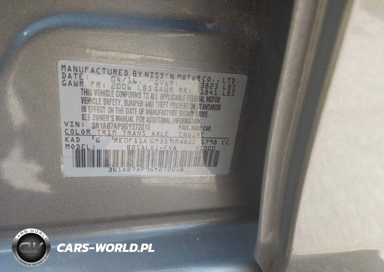 2016 Nissan Sentra S VIN:3N1AB7AP9GY272018 - 9