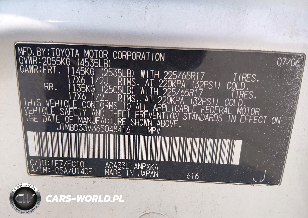 2006 Toyota Rav4 VIN:JTMBD33V365048416 - 9