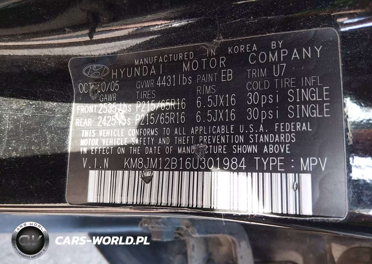 2006 Hyundai Tucson Gl VIN:KM8JM12B16U301984 - 9