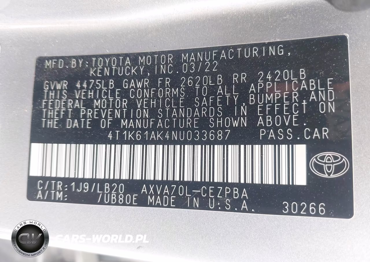 2022 Toyota Camry Xse VIN:4T1K61AK4NU033687 - 9