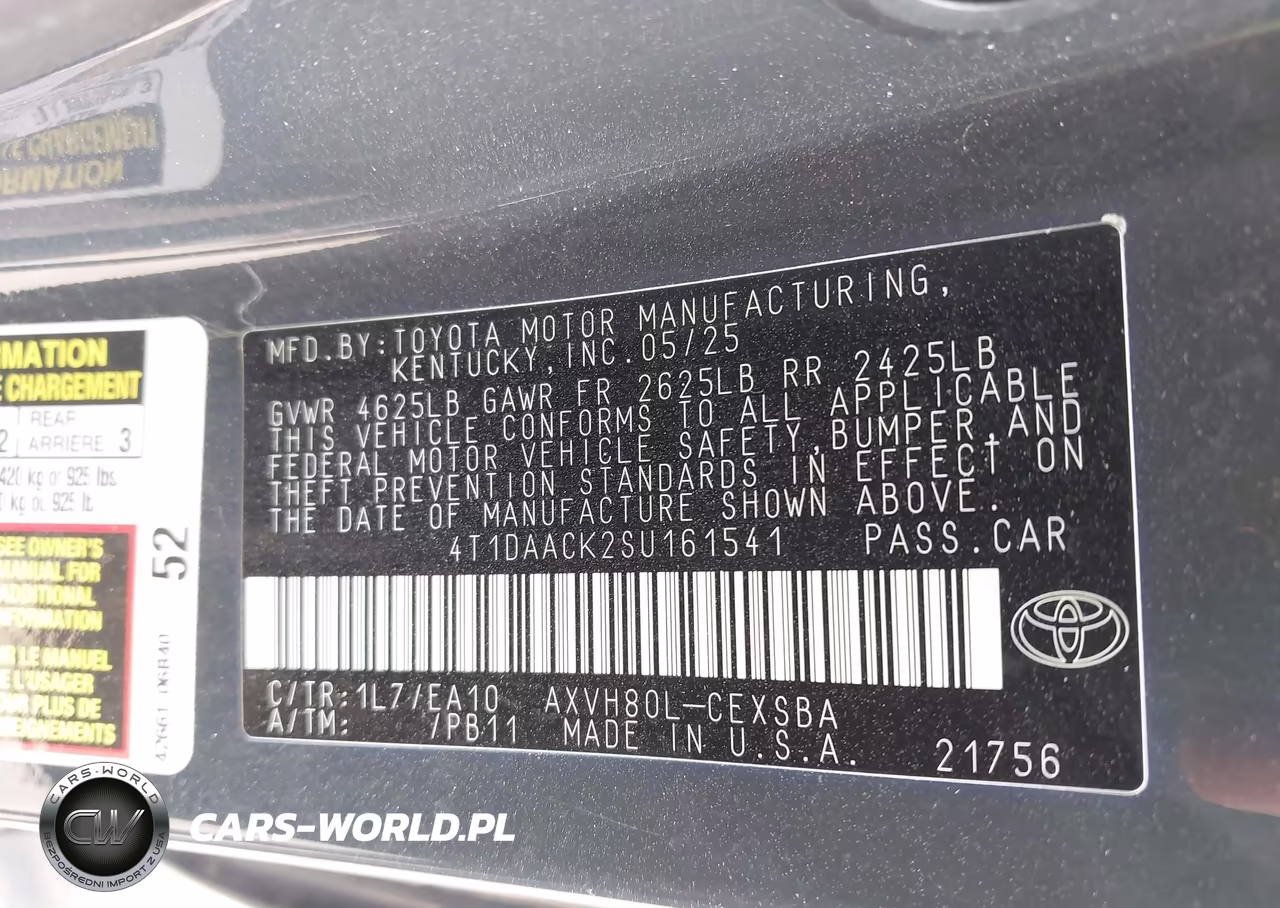 2025 Toyota Camry Se VIN:4T1DAACK2SU161541 - 9