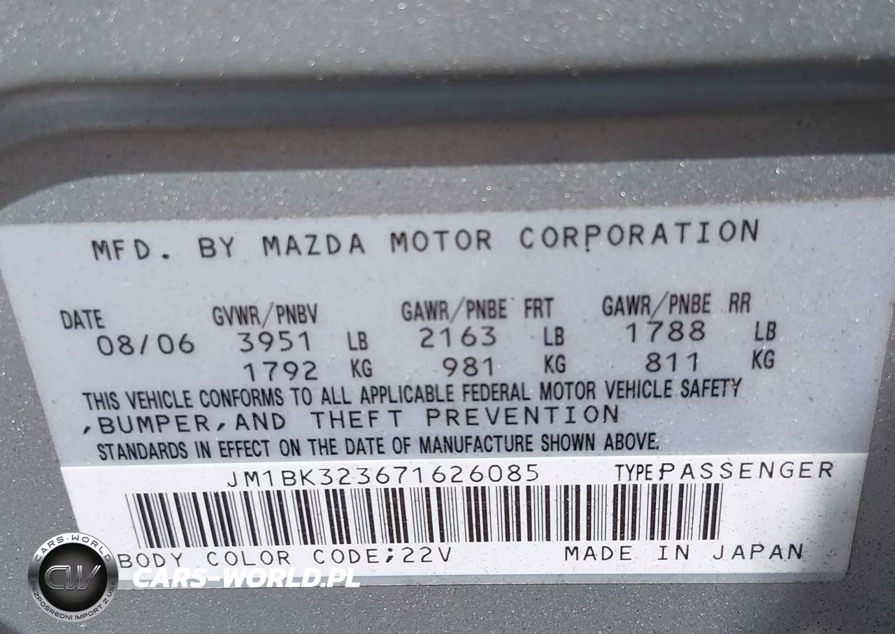 2007 Mazda Mazda3 S Touring VIN:JM1BK323671626085 - 9