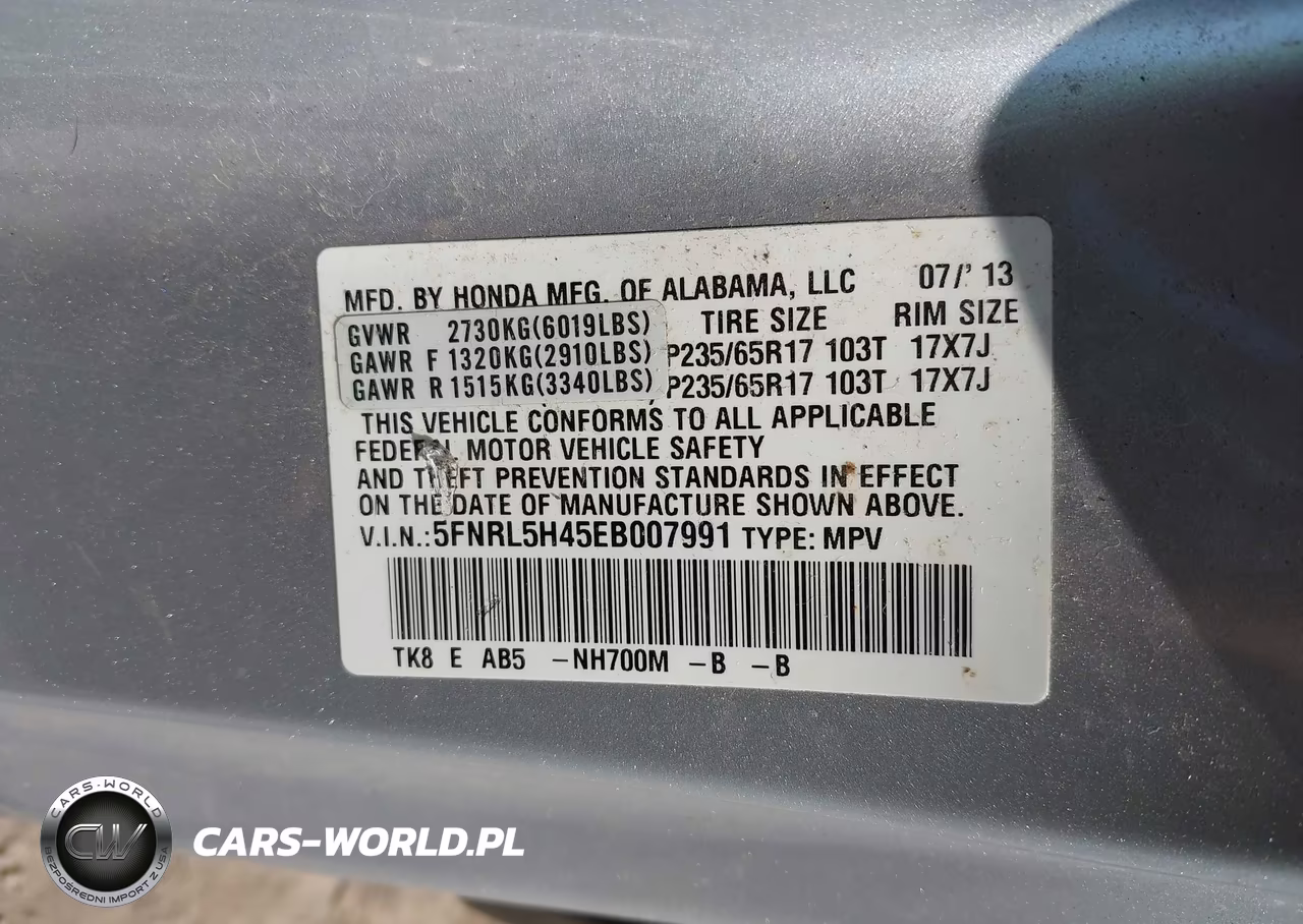 2014 Honda Odyssey Ex VIN:5FNRL5H45EB007991 - 9