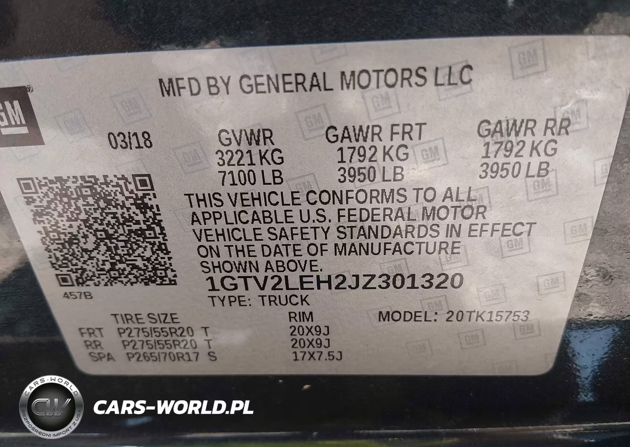 2018 GMC Sierra 1500 VIN:1GTV2LEH2JZ301320 - 9