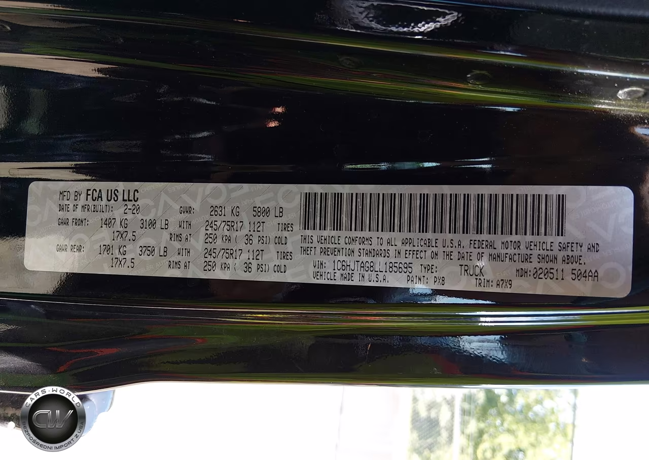 2020 Jeep Gladiator Sport 4X4 VIN:1C6HJTAG8LL185695 - 9