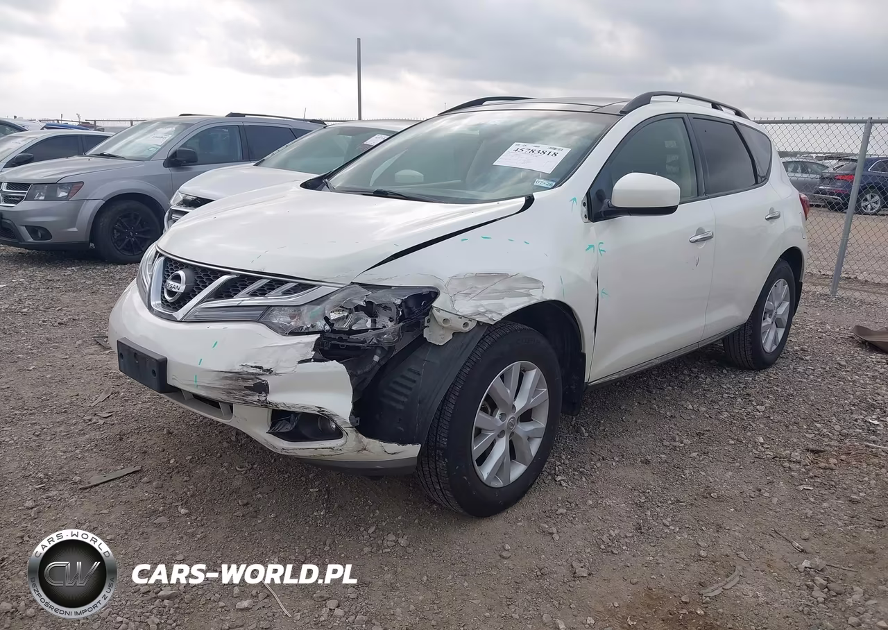 2012 Nissan Murano Sl VIN:JN8AZ1MU3CW114819 - 2