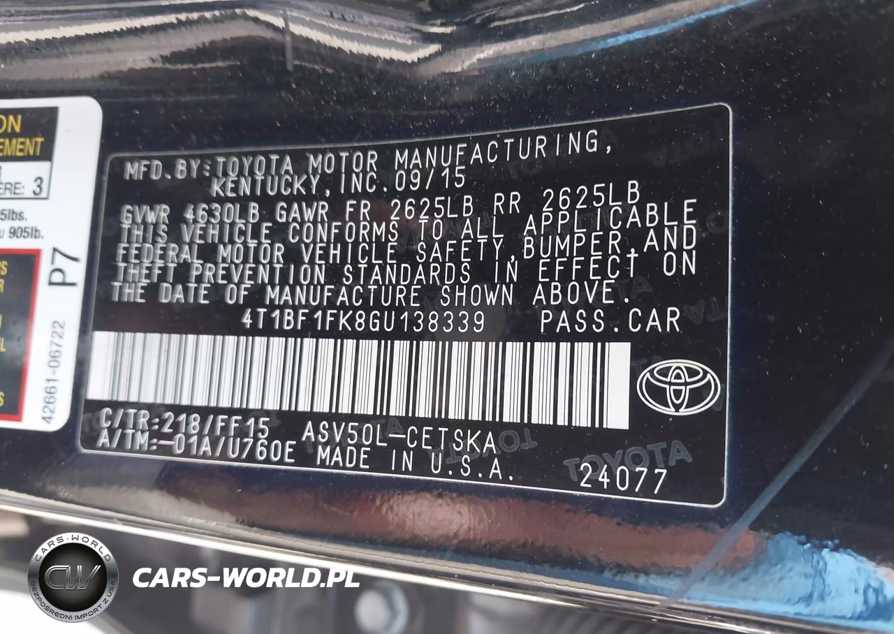 2016 Toyota Camry Se VIN:4T1BF1FK8GU138339 - 9