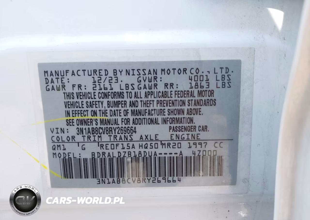 2024 Nissan Sentra Sv Xtronic Cvt VIN:3N1AB8CV8RY269664 - 9