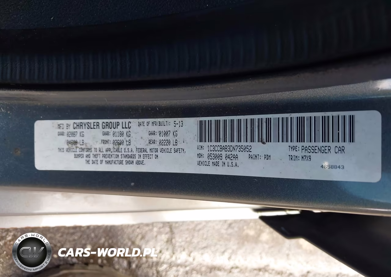 2013 Chrysler 200 Lx VIN:1C3CCBAB3DN735052 - 9