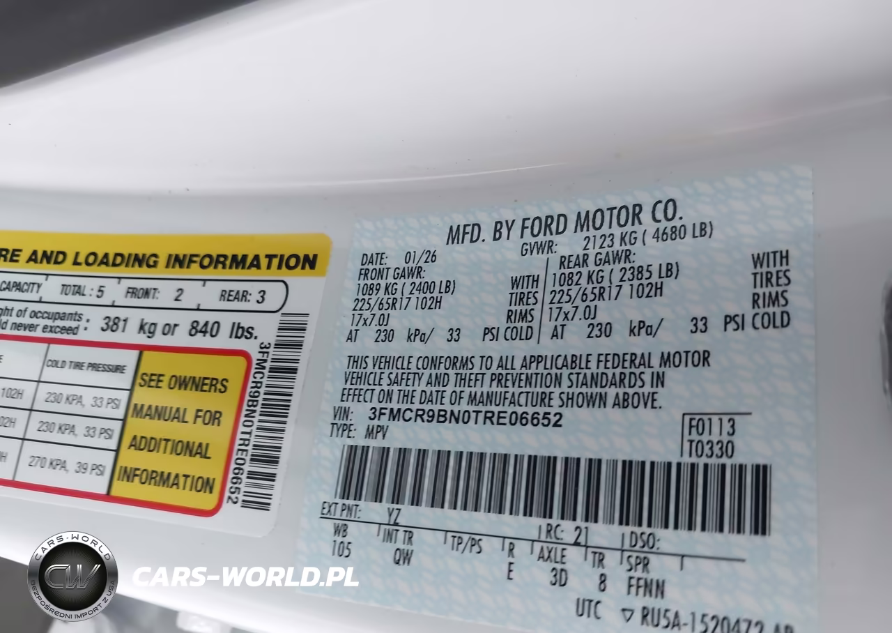 2026 Ford Bronco Sport Big Bend VIN:3FMCR9BN0TRE06652 - 9