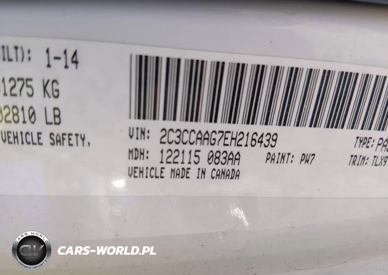2014 Chrysler 300 VIN:2C3CCAAG7EH216439 - 9