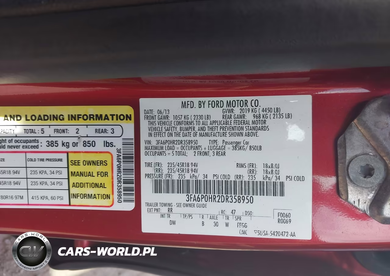 2013 Ford Fusion Se VIN:3FA6P0HR2DR358950 - 9