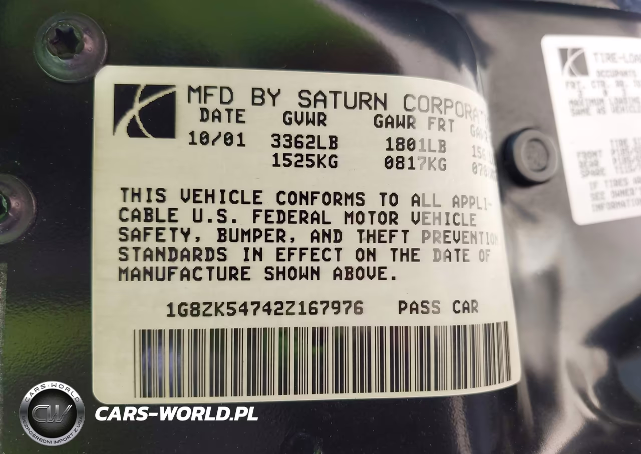 2002 Saturn S-Series Sl2 VIN:1G8ZK54742Z167976 - 9
