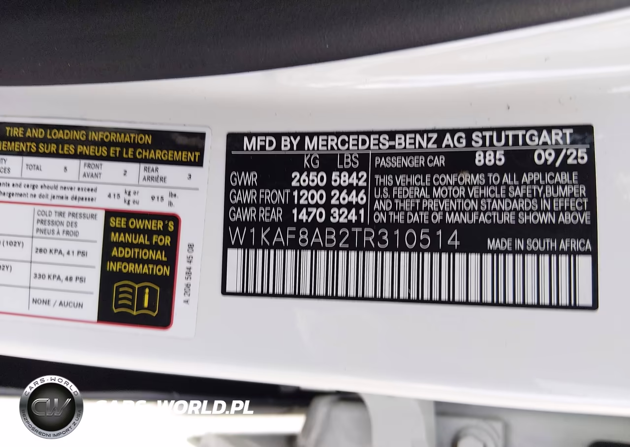 2026 Mercedes-Benz Amg C 63 S E Performance VIN:W1KAF8AB2TR310514 - 9