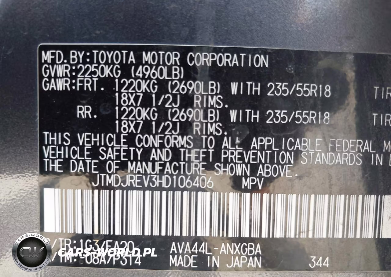 2017 Toyota Rav4 Hybrid Limited VIN:JTMDJREV3HD106406 - 9