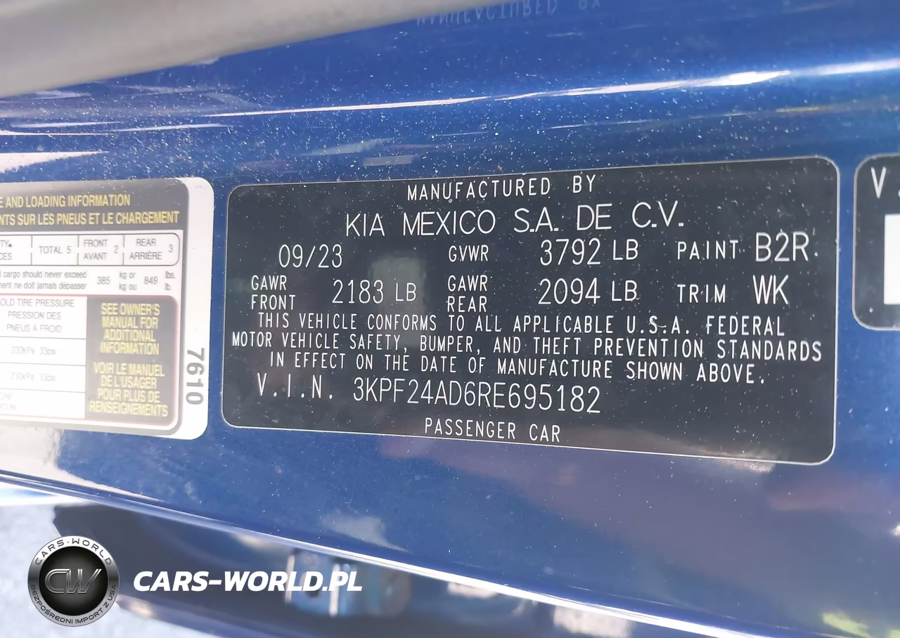 2024 Kia Forte Lxs VIN:3KPF24AD6RE695182 - 9