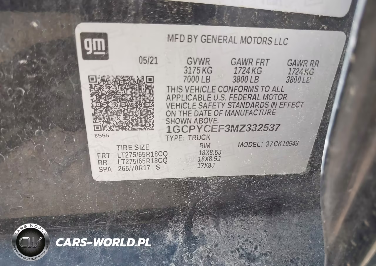 2021 Chevrolet Silverado 1500 4Wd Short Bed Custom Trail Boss VIN:1GCPYCEF3MZ332537 - 9