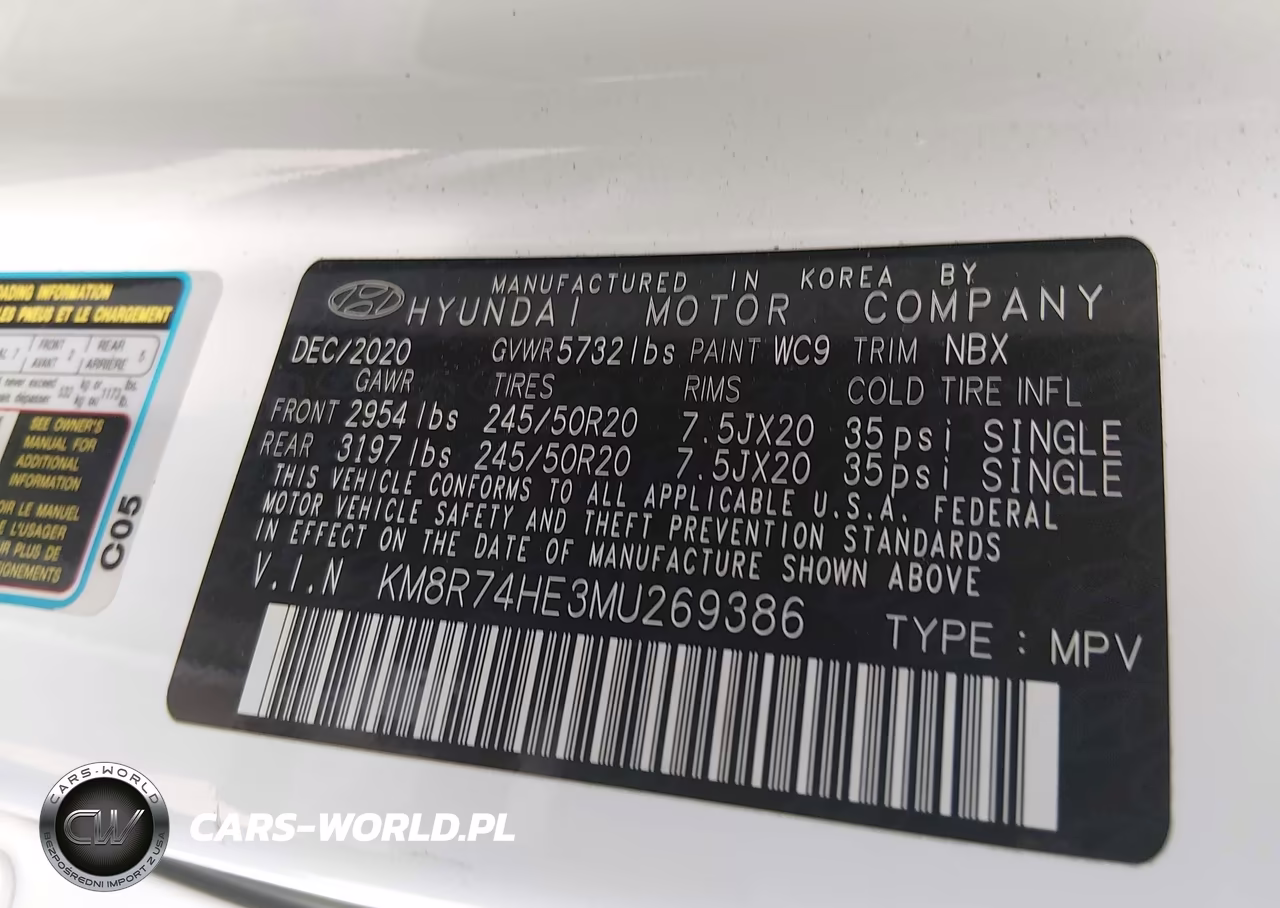 2021 Hyundai Palisade Calligraphy VIN:KM8R74HE3MU269386 - 9