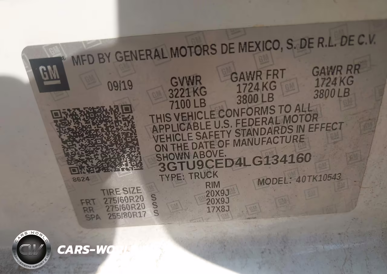 2020 GMC Sierra 1500 VIN:3GTU9CED4LG134160 - 9