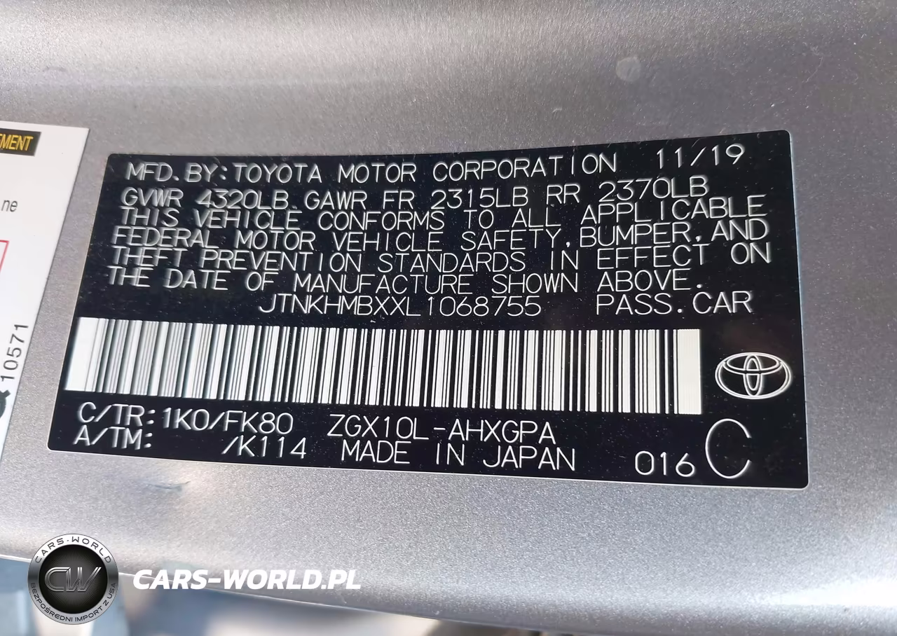 2020 Toyota C-Hr Xle VIN:JTNKHMBXXL1068755 - 9