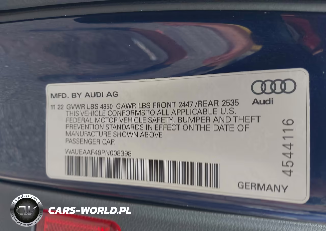 2023 Audi A4 Premium Plus 45 Tfsi S Line Quattro S Tronic VIN:WAUEAAF49PN008398 - 9