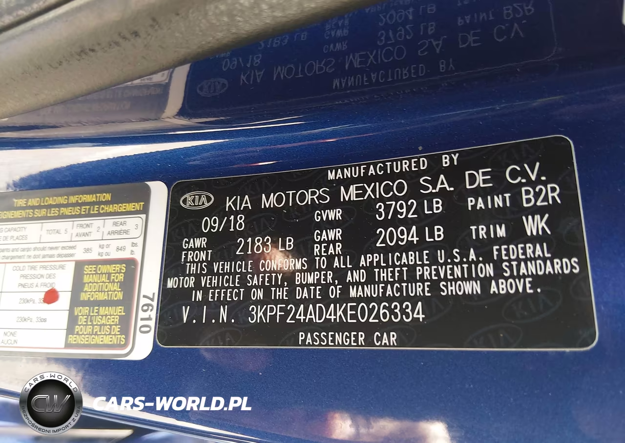 2019 Kia Forte Lxs VIN:3KPF24AD4KE026334 - 9