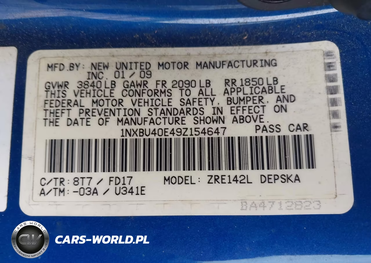 2009 Toyota Corolla S VIN:1NXBU40E49Z154647 - 9