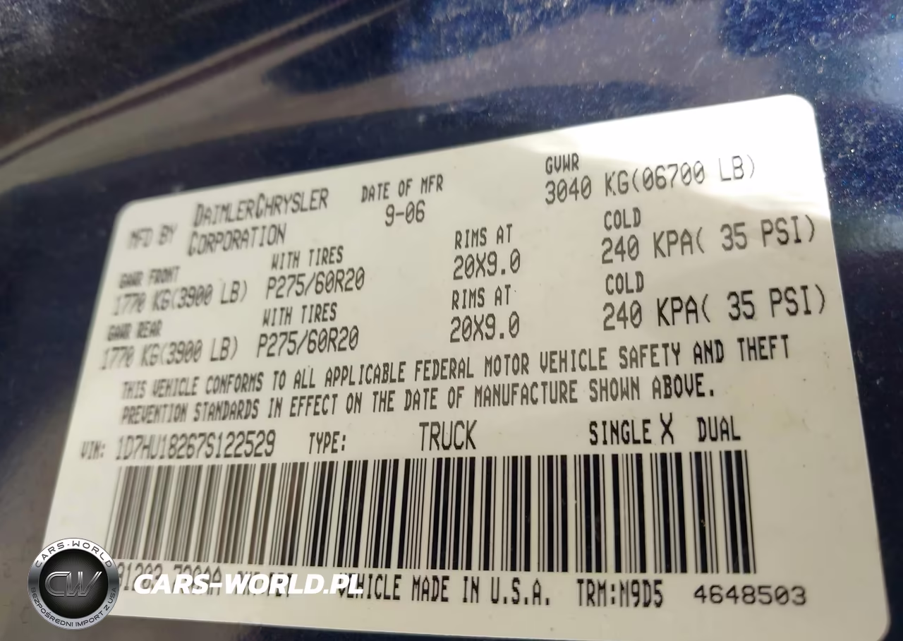 2007 Dodge Ram 1500 St-Slt VIN:1D7HU18267S122529 - 9
