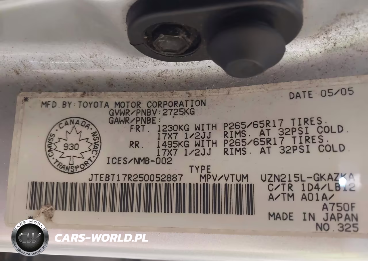 2005 Toyota 4Runner Limited V8 VIN:JTEBT17R250052887 - 9
