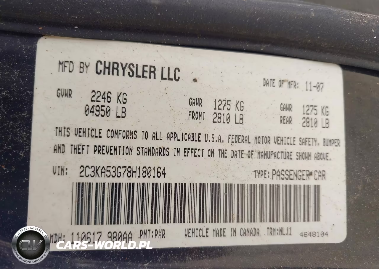 2008 Chrysler 300 Touring VIN:2C3KA53G78H180164 - 9