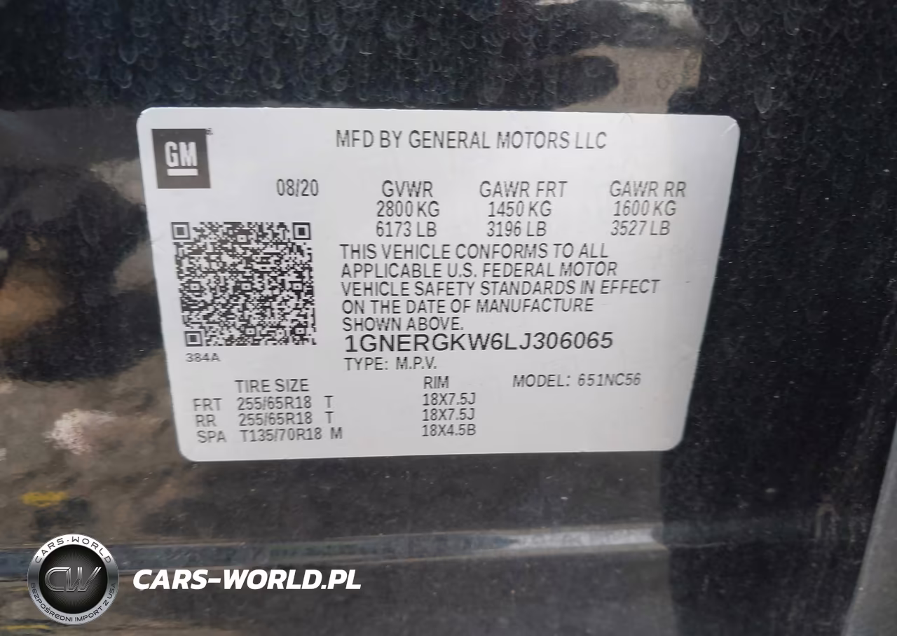 2020 Chevrolet Traverse Fwd Lt Cloth VIN:1GNERGKW6LJ306065 - 9