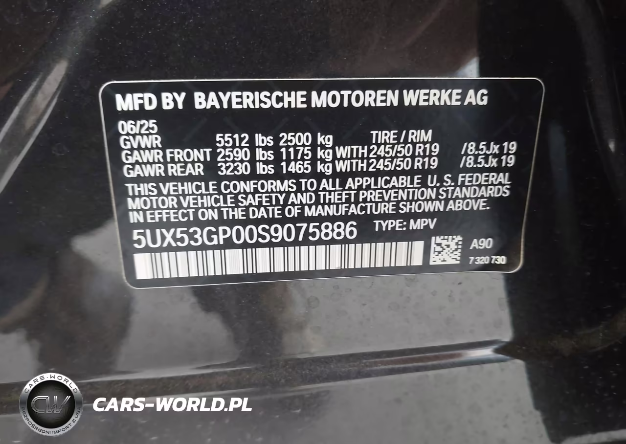 2025 BMW X3 30 xDrive VIN:5UX53GP00S9075886 - 9