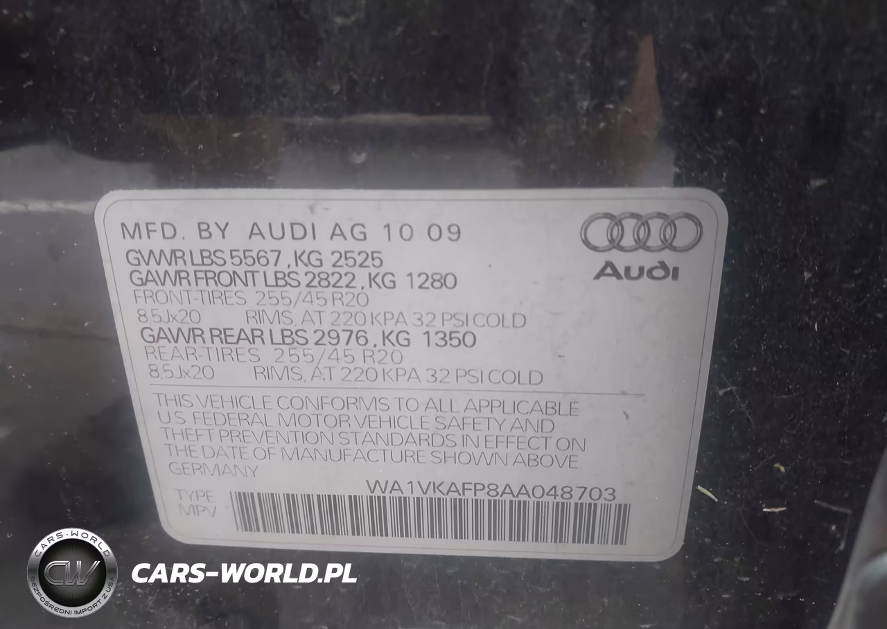 2010 Audi Q5 3.2 Premium VIN:WA1VKAFP8AA048703 - 9