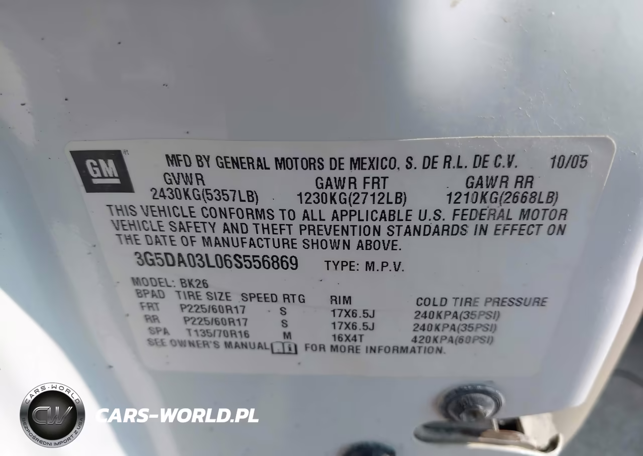 2006 Buick Rendezvous Cx VIN:3G5DA03L06S556869 - 9
