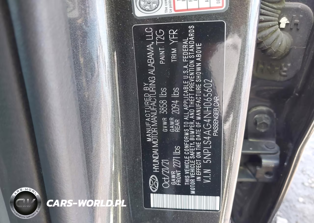 2022 Hyundai Elantra Sel VIN:5NPLS4AG4NH065602 - 9