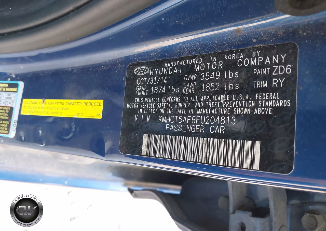 2015 Hyundai Accent Gs VIN:KMHCT5AE6FU204813 - 9