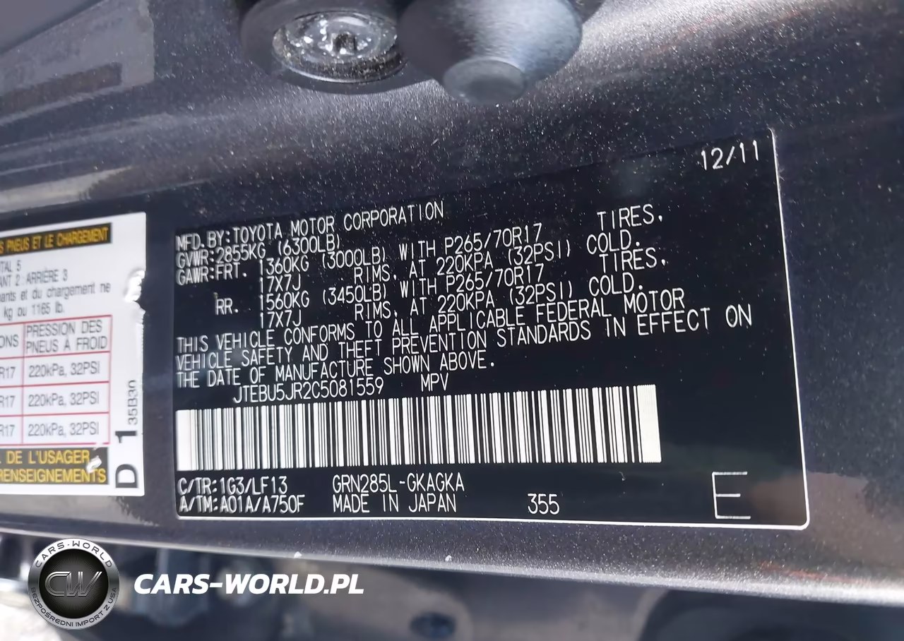 2012 Toyota 4Runner Sr5 VIN:JTEBU5JR2C5081559 - 9