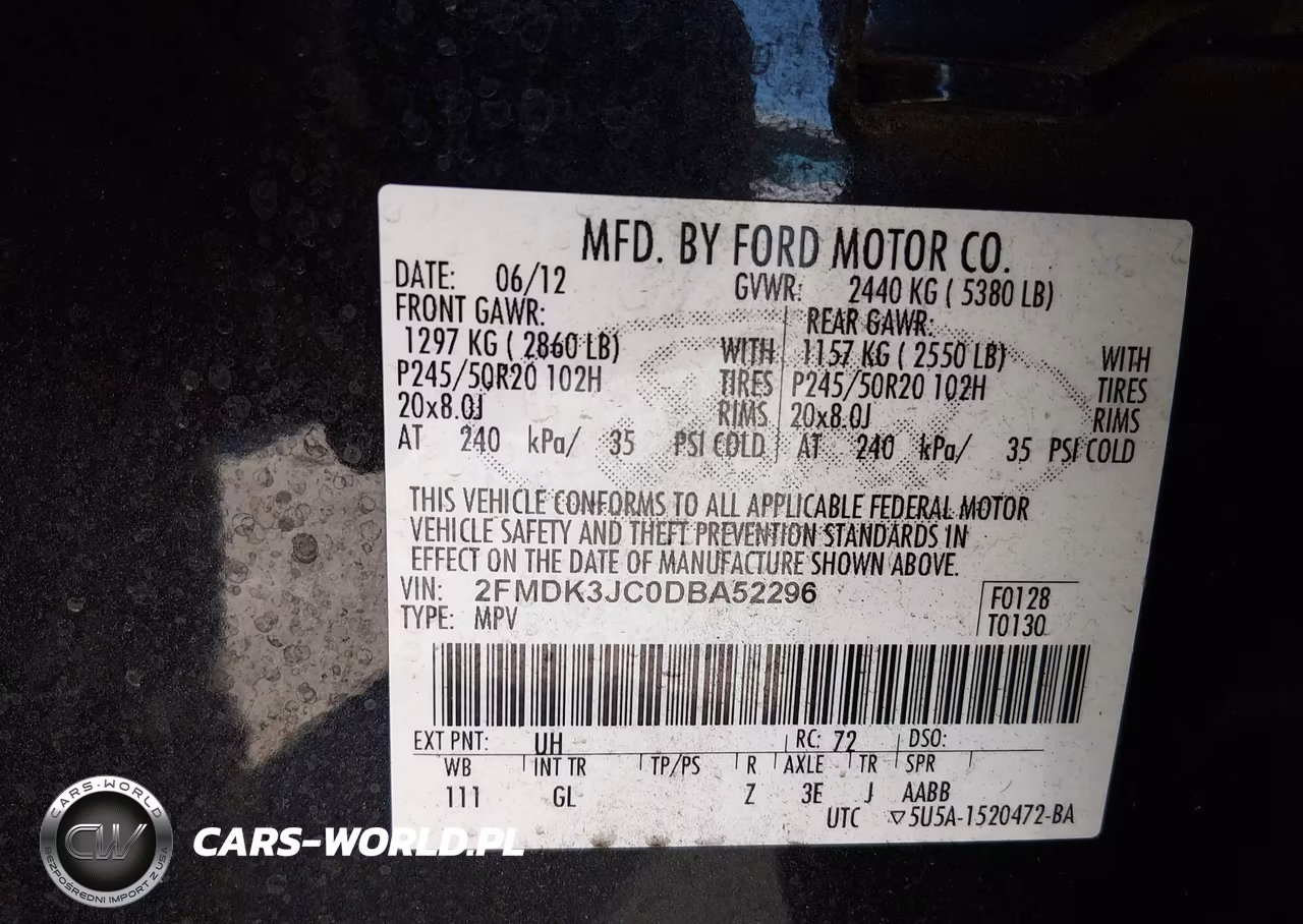 2013 Ford Edge Sel VIN:2FMDK3JC0DBA52296 - 9
