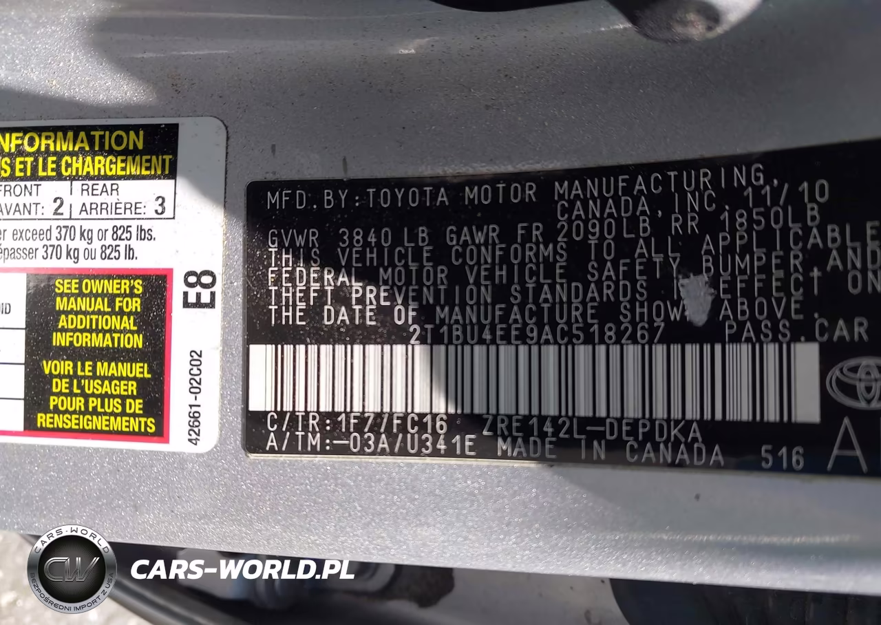 2010 Toyota Corolla Le VIN:2T1BU4EE9AC518267 - 9