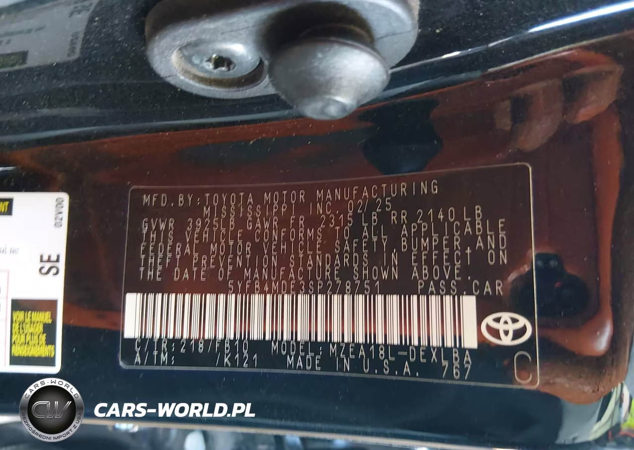 2025 Toyota Corolla Le VIN:5YFB4MDE3SP278751 - 9