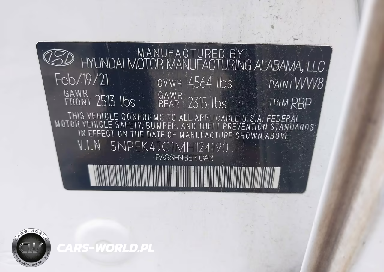 2021 Hyundai Sonata N Line VIN:5NPEK4JC1MH124190 - 9
