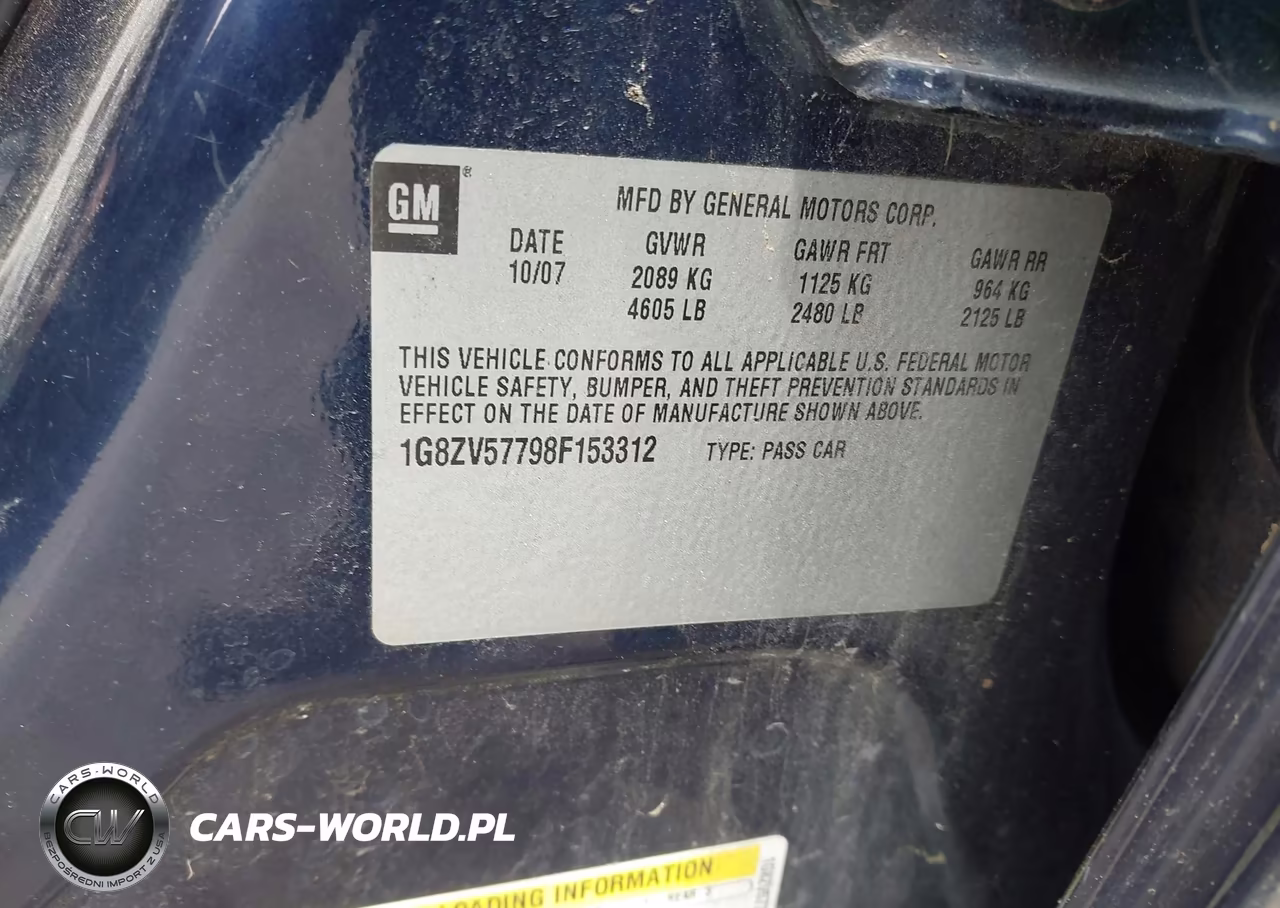 2008 Saturn Aura Xr VIN:1G8ZV57798F153312 - 9