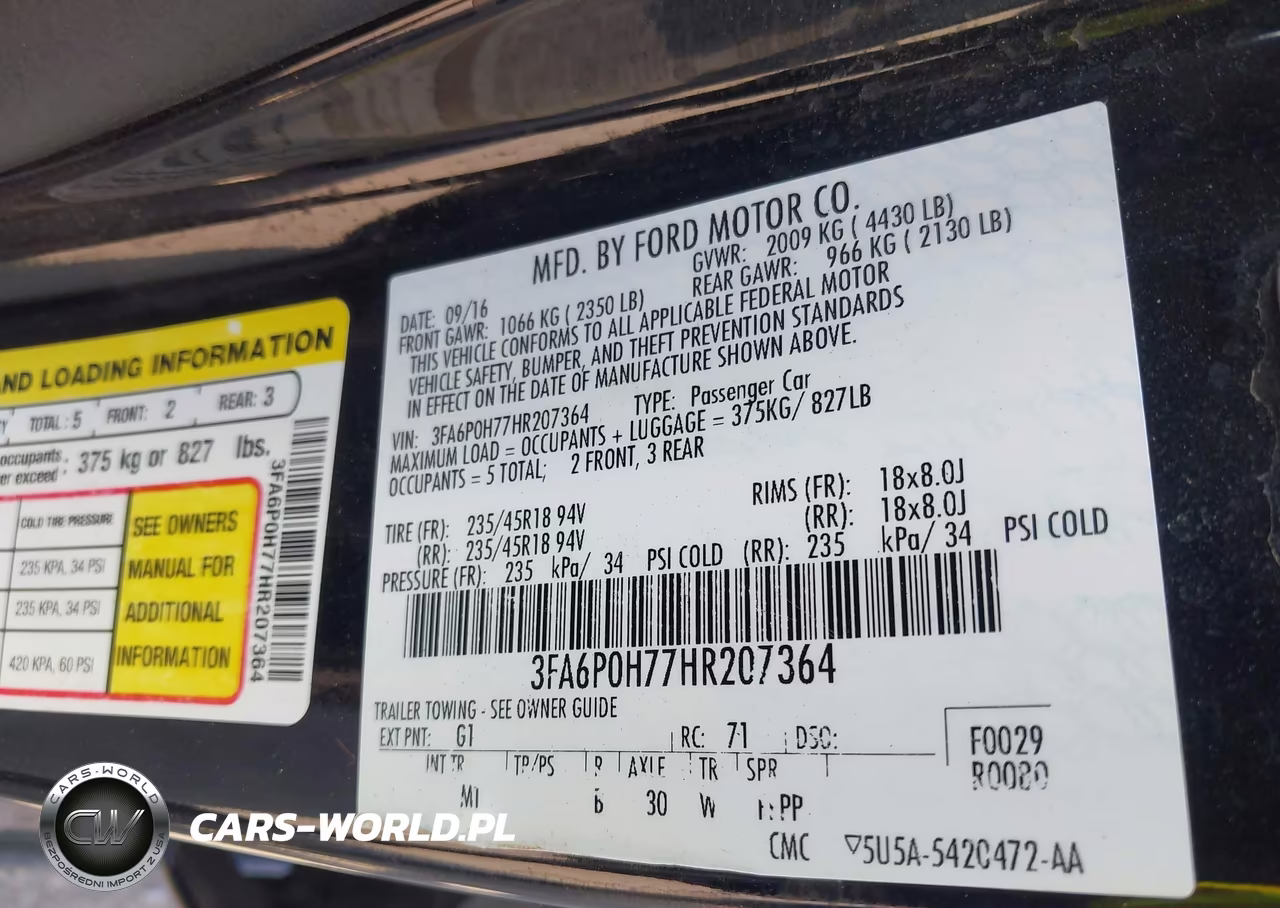 2017 Ford Fusion Se VIN:3FA6P0H77HR207364 - 9